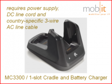 MC3300 Cradle and Battery Charger, 1-slot