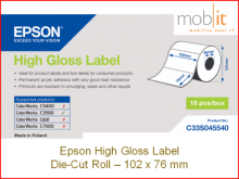 Epson High Gloss Label - 102 x 76 mm, 18 Rollen