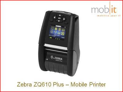 Zebra ZQ610 Plus Mobile Label Printer | ☎ 044 800 16 30 - mobit.ch