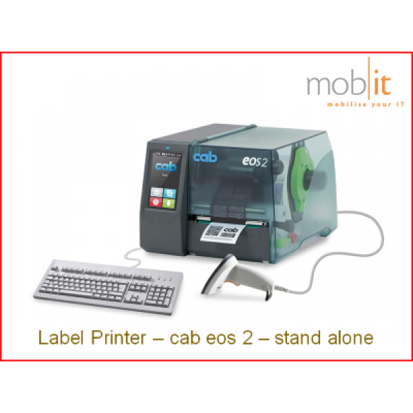 cab EOS2 stand alone Label Printer, Etikettendrucker, Imprimante d'étiquettes, Stampante per etichette | ☎ 044 800 16 30, mobit.ch