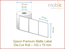 Epson Premium Matte Label - 102 x 76mm │☎ 044 800 16 30 ▶ info@mobit.ch