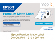 Epson Premium Matte Label - 210 x 297mm │☎ 044 800 16 30 ▶ info@mobit.ch