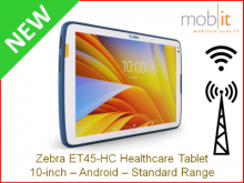 Zebra ET45-HE Healthcare Tablet, Android, 10-inch, 5G │☎ 044 800 16 30 ▶ info@mobit.ch