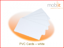 PVC Cartes blanc, 100 pièces, 20 MIL