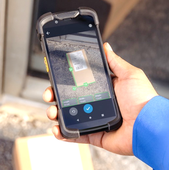 Terminal mobile pour la saisie de données avec caméra, mesure des colis et analyse des données en temps réel