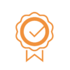 Icon mit Qualitätssiegel, steht für langlebige und zuverlässige Produkte von mobit