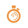 Icône avec chronomètre, symbolisant la réactivité face aux changements de production grâce à la solution logicielle m|ES Production de mobit