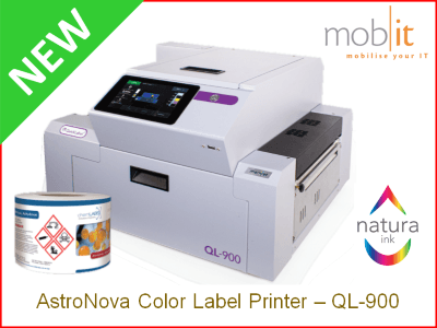 QL-900 Farbetikettendrucker CMYK Natura Ink, bis 1600 dpi