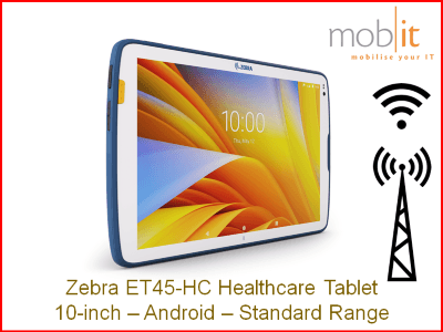 Zebra ET45-HC, 10-pouces, Android, Wi-Fi, 5G, Std. Range Imager