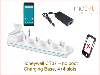 Charging Base for Honeywell CT37 Healthcare (no protective boot), 4+4 slots
