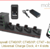 Honeywell CT47 Mobile Computer - Charge Dock, 4+4 slots, booted