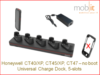 Honeywell CT47 Mobile Computer - Charge Dock, 5-slots, non-booted