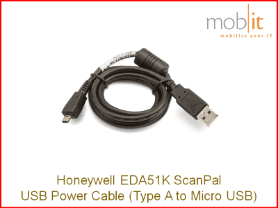 USB Cable Type A to Micro USB for Honeywell ScanPals