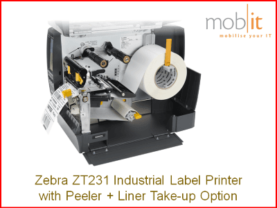 Zebra ZT231 Industrial Label Printer, Peeler and Liner Take-up