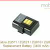 Zebra ZQ500, ZQ600: Battery | BTRY-MPP-34MA1-01