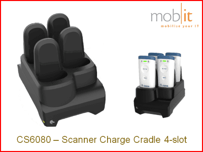 Zebra CS60 Companion Scanner, 4-slot Cradle