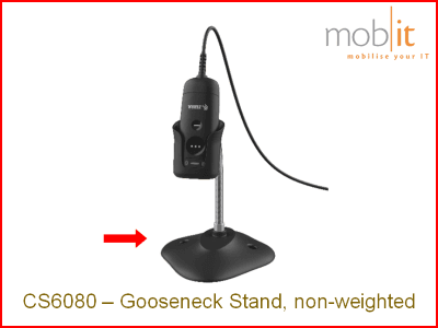 Zebra CS60 Companion Scanner, Gooseneck Stand non-weighted