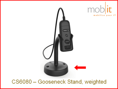 Zebra CS60 Companion Scanner, Gooseneck Stand weighted