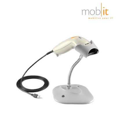Zebra LS1203 white Barcode Scanner, Strichcodeleser, Lecteur code à barres