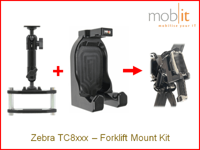 Zebra TC8300 Touch Computer, Forklift Mount