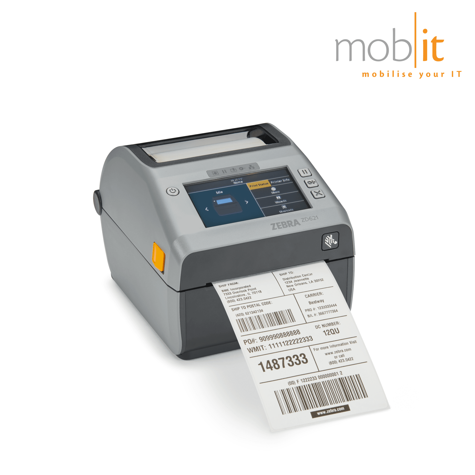 Zebra ZD621 DT Desktop Printer, touch screen