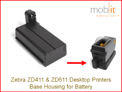 Zebra ZD411 & ZD611 Desktop Label Printers, Base Housing for Mobility