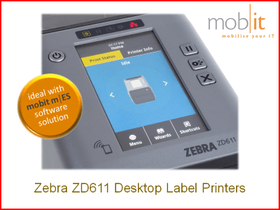 Zebra ZD611 Desktop Label Printers, Touch Screen