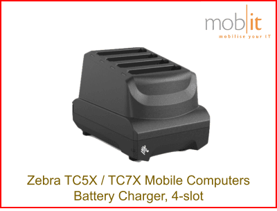 Zebra TC5X/TC7X Mobile Computers, Battery Charger, 4-slot