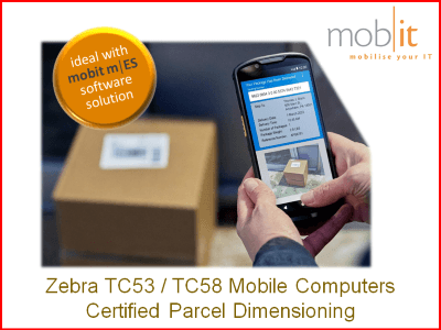 Zebra TC5X Mobile Computers, Certified Parcel Dimensioning