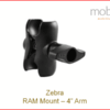 Zebra RAM Mount, 4" Arm