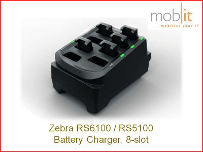 Zebra RS5100 / RS6100 Wearable Scanners, Battery Charger 8x