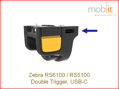 Zebra RS5100 / RS6100 Wearable Scanners, Double Trigger - USB-C