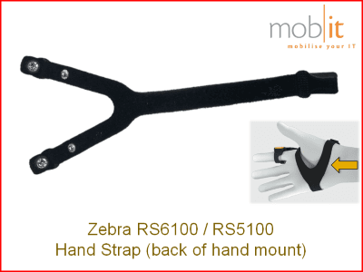 Zebra RS5100 / RS6100 Wearable Scanners, Back of Hand Mount - Hand Strap