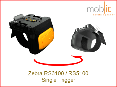 Zebra RS5100 / RS6100 Wearable Scanners, Single Trigger