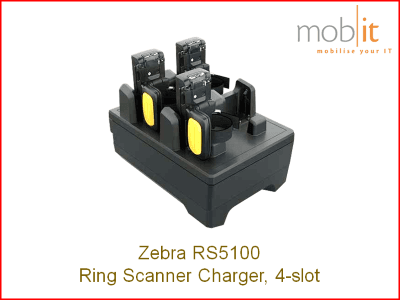 Zebra RS5100 Ring Scanner, Scanner Charger 4x