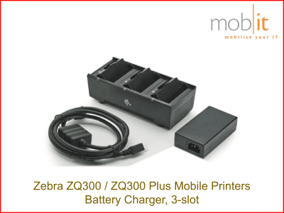 Zebra ZQ300 Mobile Printers - Battery Charger, 3-slots