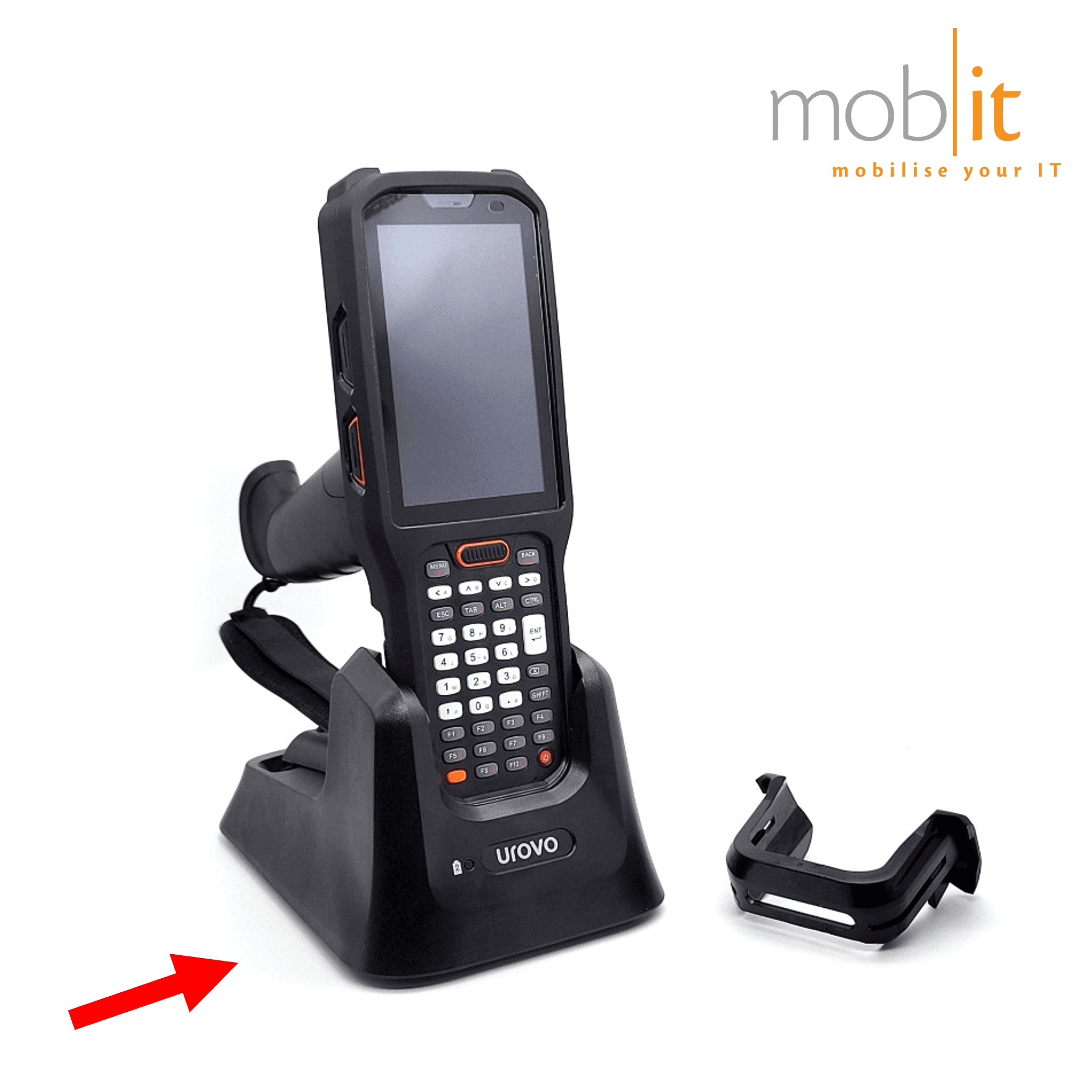 Urovo RT40 Mobile Computer - Charge-Only Cradle, 1+1 slot.