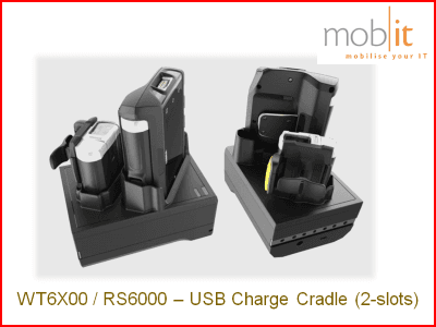 WT6X00/RS6000 2 Slot Charge/USB Sharecradle