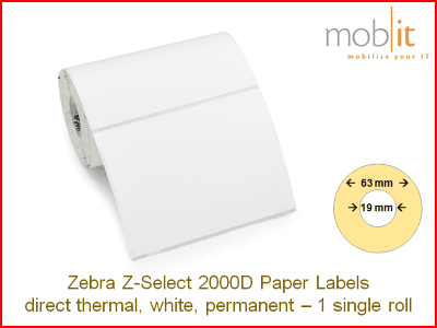 Thermodirekt Papier Etiketten - 76,2 x 44,45 mm