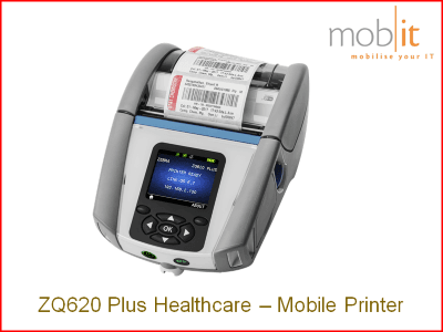 Zebra ZQ620 Plus Healthcare, WLAN / BT4.x, Gürtel-Clip
