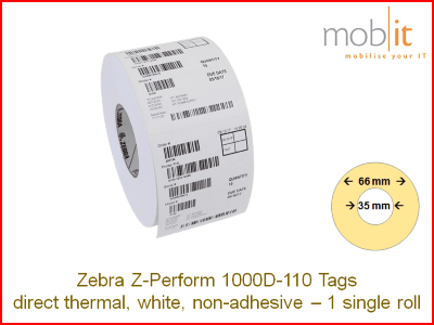 Papier-Etikett TD - 76,2 x 38,1 mm, 110 micron