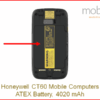 Standard Battery for Honeywell CT60 ATEX Mobile Computer