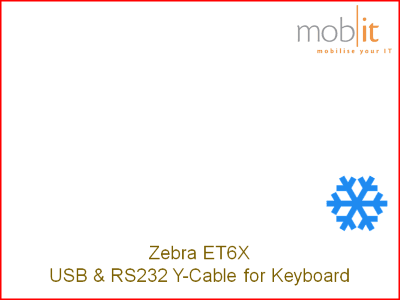 Zebra USB and RS232 Y-Cable for Warehouse Keyboard