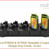 10-Slot Charge-Only Cradle for Zebra WT5400 and Zebra WT6400 Wearable Computers.