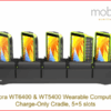5-Slot Charge-Only Cradle for Zebra WT5400 and Zebra WT6400 Wearable Computers plus batteries.