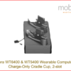 2-Slot Charge-Only Cradle Cup for Zebra WT5400 and Zebra WT6400 Wearable Computers.
