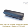 Replacement Battery 3500 mAh for Zebra WT5400 and Zebra WT6400 Wearable Computers.