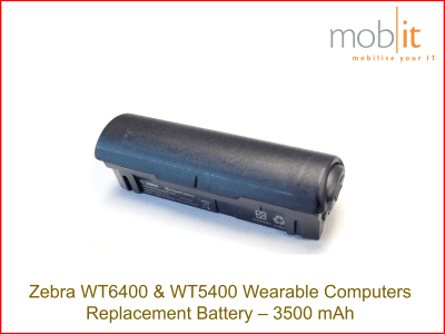 Replacement Battery 3500 mAh for Zebra WT5400 and Zebra WT6400 Wearable Computers.