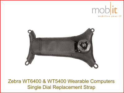 Replacement Strap for Single Dial Wrist Mount of Zebra WT5400 and Zebra WT6400 Wearable Computers.