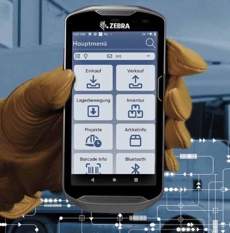 Mobile Software-Lösung mES Logistics von mobit für Logistikprozesse, ideal für digitale Bestandsverwaltung im Lager